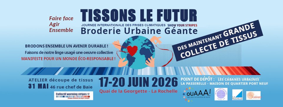 Tissons le futur : la grande collecte de tissus usagée pour la broderie géante est lancée !
